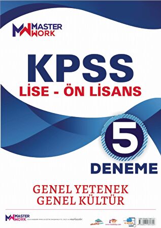 KPSS Lise - Ön Lisans / Genel Yetenek - Genel Kültür 5 Deneme Yayınları