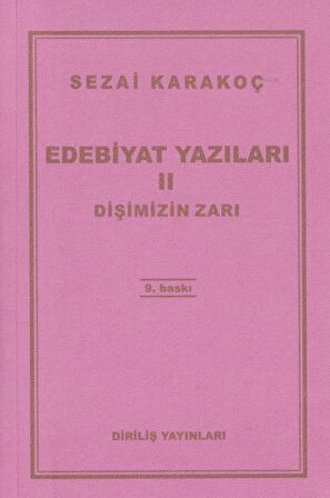 Edebiyat Yazıları 2: Dişimizin Zarı