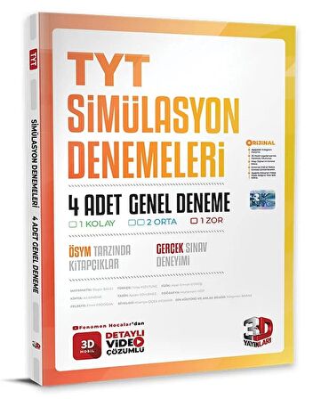 3D TYT 4'lü Simülasyon Genel Deneme