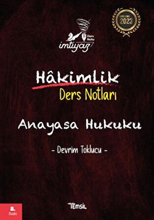 İmtiyaz Anayasa Hukuku - Hakimlik Ders Notları