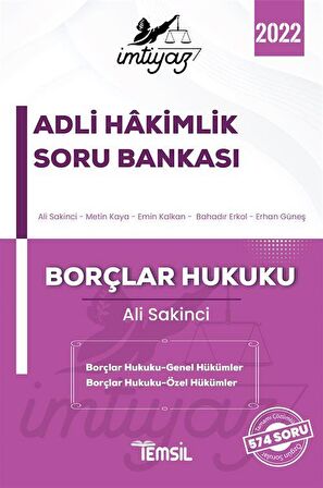 İmtiyaz Adli Hakimlik Soru Bankası Borçlar Hukuku