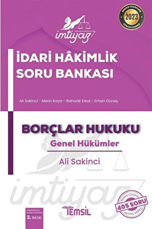 İmtiyaz İdari Hakimlik Soru Bankası Borçlar Hukuku Genel Hükümler