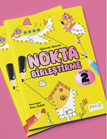 Eğlenceli Aktivite Nokta Birleştirme ‐ Boyama ve Aktivite Kitabı ‐ Seviye 2