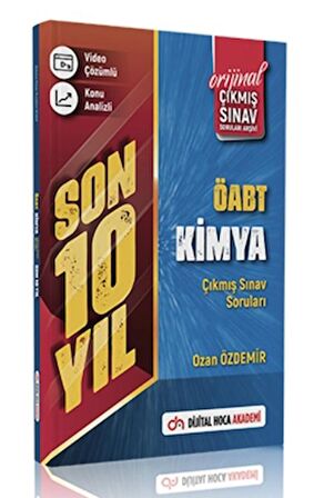 2023 ÖABT Kimya Son 10 Yıl Orijinal Çıkmış Sınav Soruları Video Çözümlü-Konu Analizli