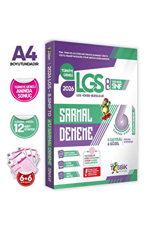 2026 8.sınıf Lgs 6lı Aylık Sarmal Deneme Paketi Yeni Sistem Nisan Ayına Kadar Video/pdf Çözümlü