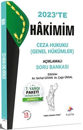 2023 Hakimim Ceza Hukuku Genel Hükümler Açıklamalı Soru Bankası Dizgi Kitap