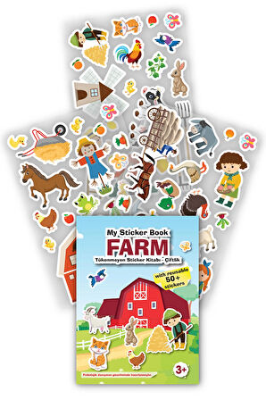 MY STİCKER BOOK '' FARM'' , TÜKENMEYEN STİCKER KİTABI ÇİFTLİK