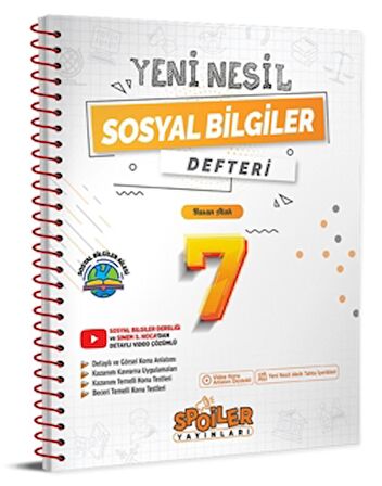 7. Sınıf Yeni Nesil Sosyal Bilgiler Defteri