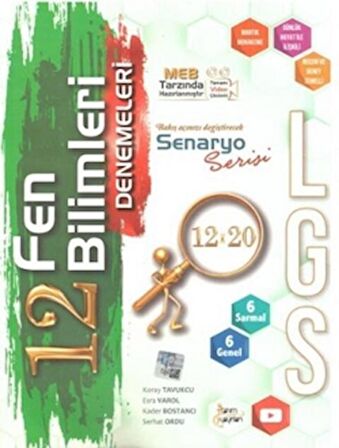 8. Sınıf LGS Fen Bilimleri 12 x 20 Deneme