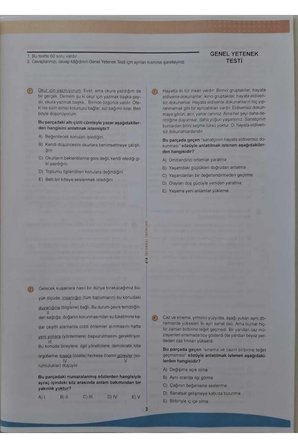 2026 KPSS ÖSYM Arşivi Çıkmış Soru Karma Genel Yetenek Genel Kültür D. Çözümlü Deneme 10/2.Kitapçık