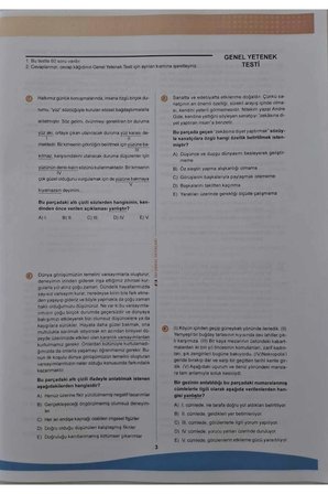 2026 KPSS ÖSYM Arşivi Çıkmış Soru Karma Genel Yetenek Genel Kültür D. Çözümlü Deneme 10/5.Kitapçık