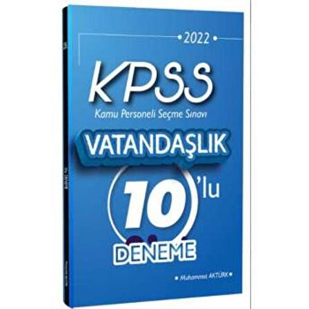 KPSS Vatandaşlık 10 Deneme Çözümlü