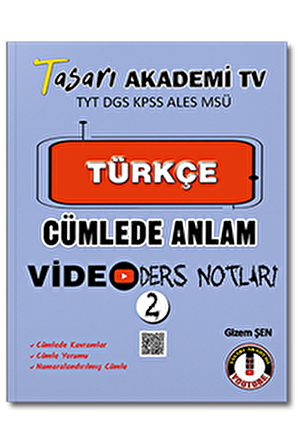 DGS Türkçe Cümlede Anlam Video Ders Notları - 2