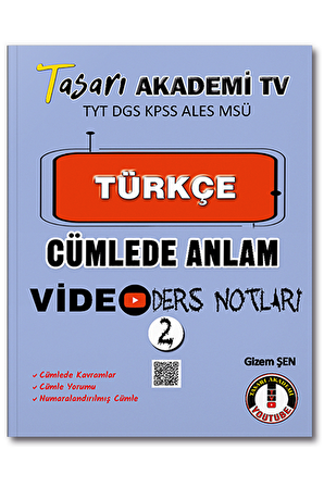 DGS Türkçe Cümlede Anlam Video Ders Notları - 2