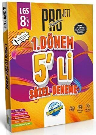 8. Sınıf LGS Sözel 1. Dönem Pro JETT 5 li Deneme