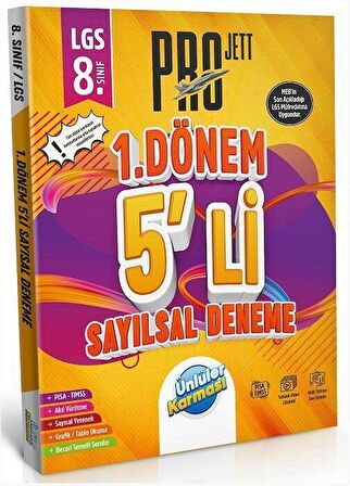 8. Sınıf LGS Sayısal 1. Dönem Pro JETT 5 li Deneme