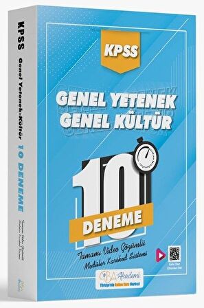 CBA Akademi KPSS Genel Yetenek Genel Kültür 10 Deneme Video Çözümlü