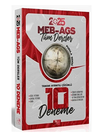 CBA Yayınları 2025 MEB-AGS Tüm Dersler 10 Deneme Çözümlü CBA Yayınları