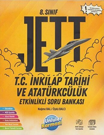 8. Sınıf Jett T.C. İnkılap Tarihi ve Atatürkçülük Etkinlikli Soru Bankası