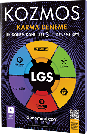 KOZMOS LGS KARMA İLK DÖNEM KONULARI 3LÜ DENEME SET