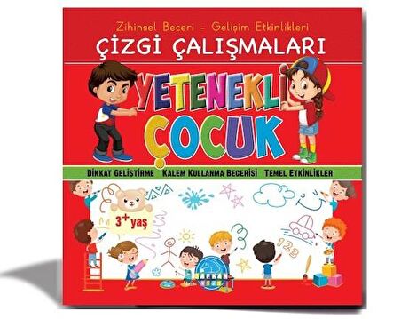 Safkan Kids Okul Öncesi Yetenekli Çocuk Çizgi Çalışmaları 3+ 