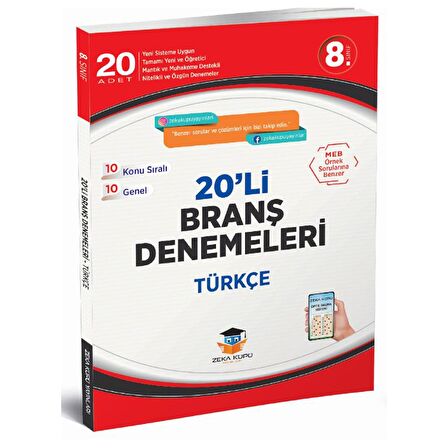 Zekaküpü 8.Sınıf Türkçe 20'Li Deneme