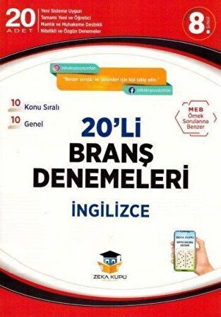 8. Sınıf LGS İngilizce 20 Deneme