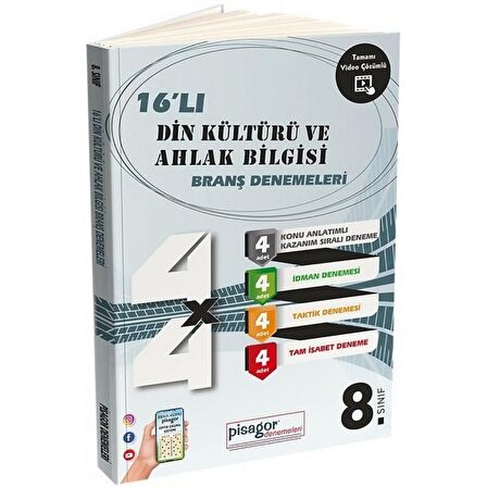 8. Sınıf Pisagor 16'lı Din Kültürü ve Ahlak Bilgisi Denemesi