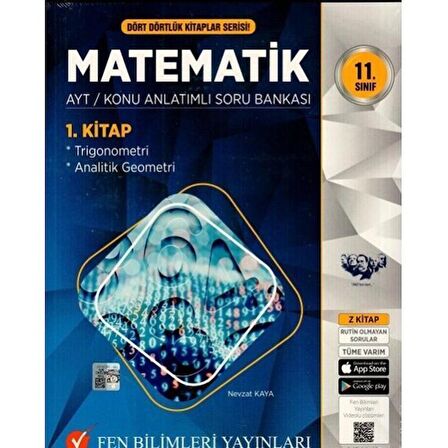 2021 11. Sınıf Dört Dörtlük Kitaplar Serisi Matematik AYT Konu Anlatımlı Soru Bankası (4 Kitap Set )