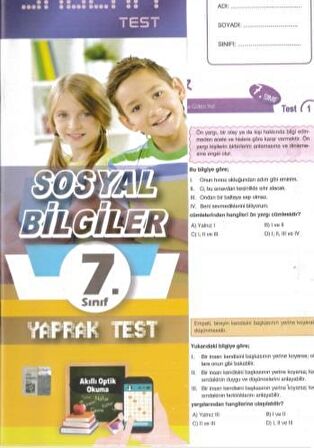 Molekül 7.Sınıf Sosyal Bilgiler Sağlam Yaprak Test