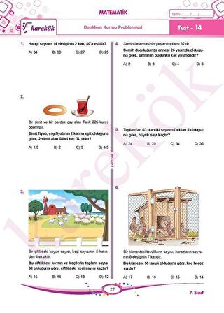 7. Sınıf Tüm Dersler Soru Bankası