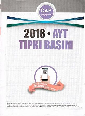 2018 AYT Tıpkı Basım