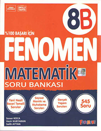 Fenomen Okul Yayınları Lgs 8. Sınıf Matematik B Soru Bankası