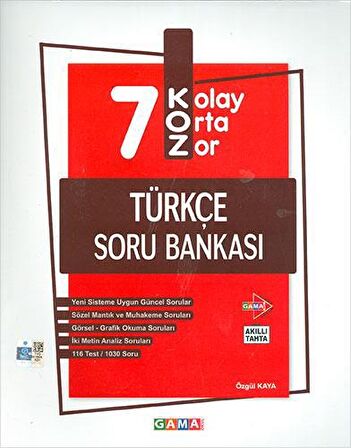 Gama Okul 7.Sınıf Koz Türkçe Soru Bankası