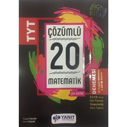 Yanıt TYT Çözümlü 20'li Matematik  Branş Denemesi