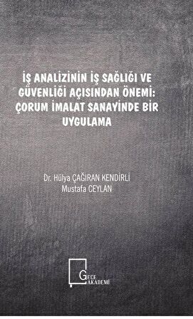 İş Analizinin İş Sağlığı ve Güvenliği Açısından Önemi: Çorum İmalat Sanayinde Bir Uygulama