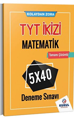 TYT İkizi Matematik Tamamı Çözümlü 5 x 40 Deneme Sınavı Kurul Yayıncılık