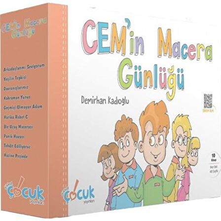 Cem'İn Macera Günlüğü (10 Kitap) - Demirhan Kadıoğlu - Dikkat Çocuk Yayınları