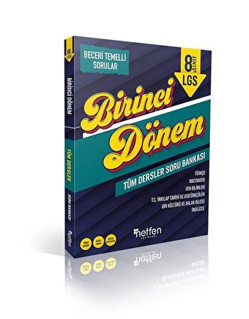 8. Sınıf 1. Dönem Tüm Dersler Soru Bankası