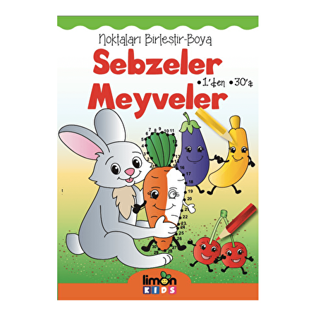 Noktaları Birleştir Boya - Sebzeler Meyveler