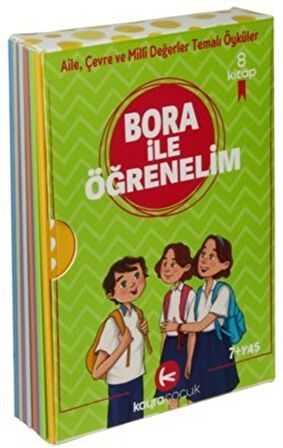 Bora İle Öğrenelim Öyküleri (8 Kitap Set-7+Yaş Renkli Resimli)