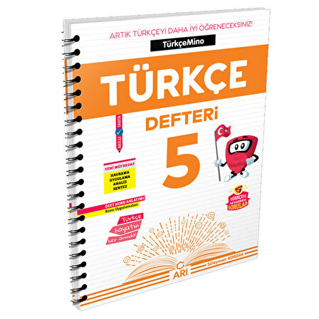 Arı Yayınları 5. Sınıf Türkçemino Akıllı Türkçe Defteri