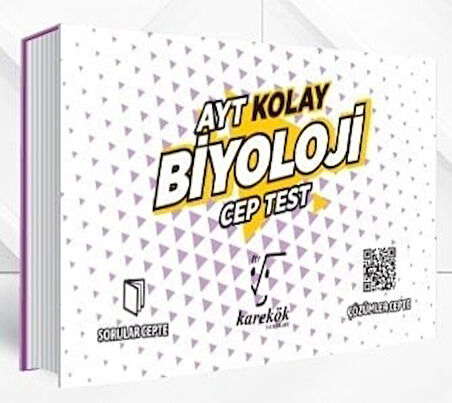 Karekök Yayınları AYT Biyoloji Kolay Cep Test