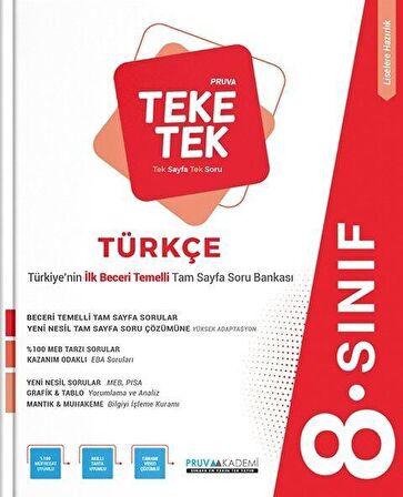 8. Sınıf Türkçe Teke Tek Soru Bankası