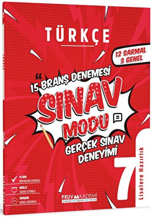 7. Sınıf Türkçe Sınav Modu 15 Deneme