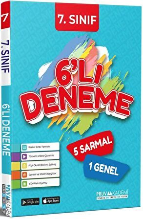 7. Sınıf Tüm Dersler 6 lı Deneme Pruva Akademi