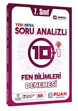 7. Sınıf Fen Bilimleri Soru Analizli 10+1 Deneme