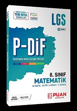 Puan Yayınları 8. Sınıf Matematik Lgs P-Dif Konu Anlatımlı