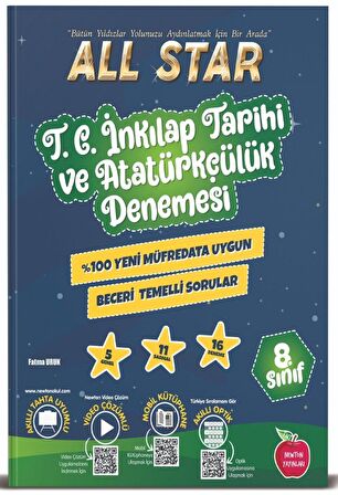 NEWTON 8. SINIF ALL STAR TC İNKILAP TARİHİ VE ATATÜRKÇÜLÜK DENEME