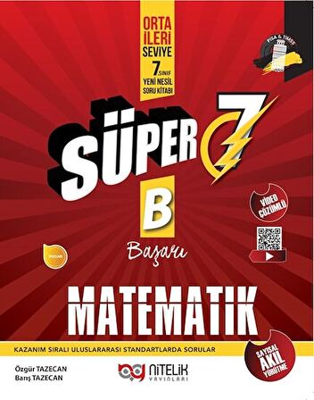 Nitelik 7.Sınıf Süper B ( Başarı) Matematik Soru Bankası 